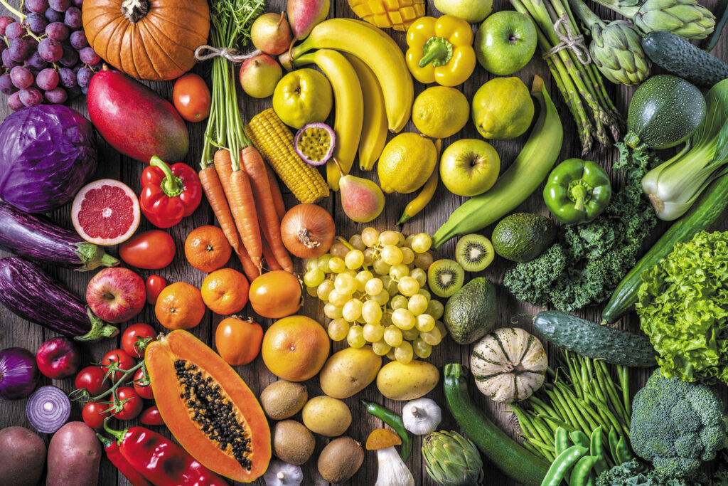 Vegetables and fruit